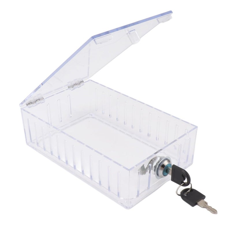 Universal Clear Thermostat Lock Box Cover with Key for Home Thermostat Guard - Image 1