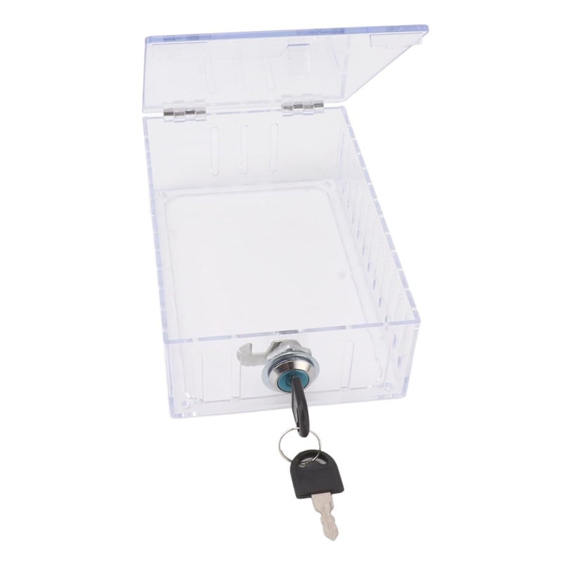 Universal Clear Thermostat Lock Box Cover with Key for Home Thermostat Guard - Image 3