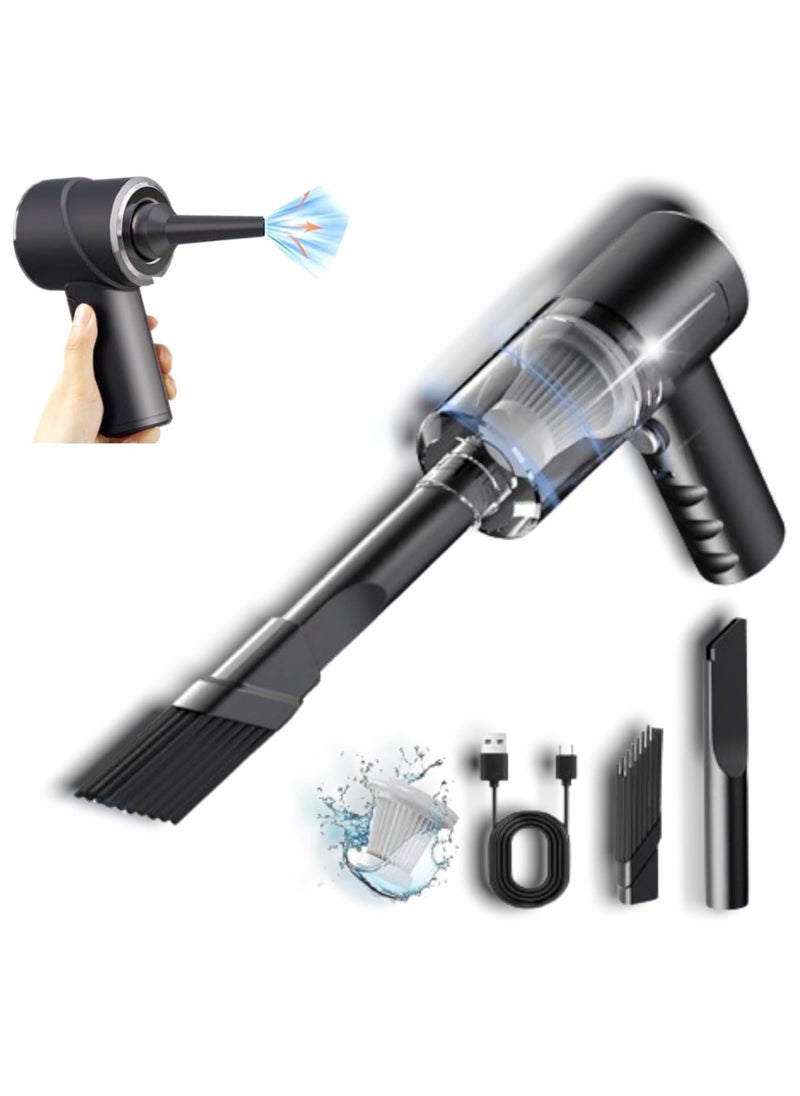 IMPERIUM Cordless Car Vacuum Cleaner with 9000PA/ 120W Suction, 3-in-1 Suck and Blow, USB Recharge - Perfect for Car, Home, Office, and Pet Spaces, Black  - Image 1