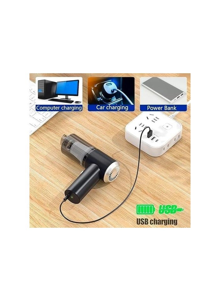 IMPERIUM Cordless Car Vacuum Cleaner with 9000PA/ 120W Suction, 3-in-1 Suck and Blow, USB Recharge - Perfect for Car, Home, Office, and Pet Spaces, Black  - Image 3