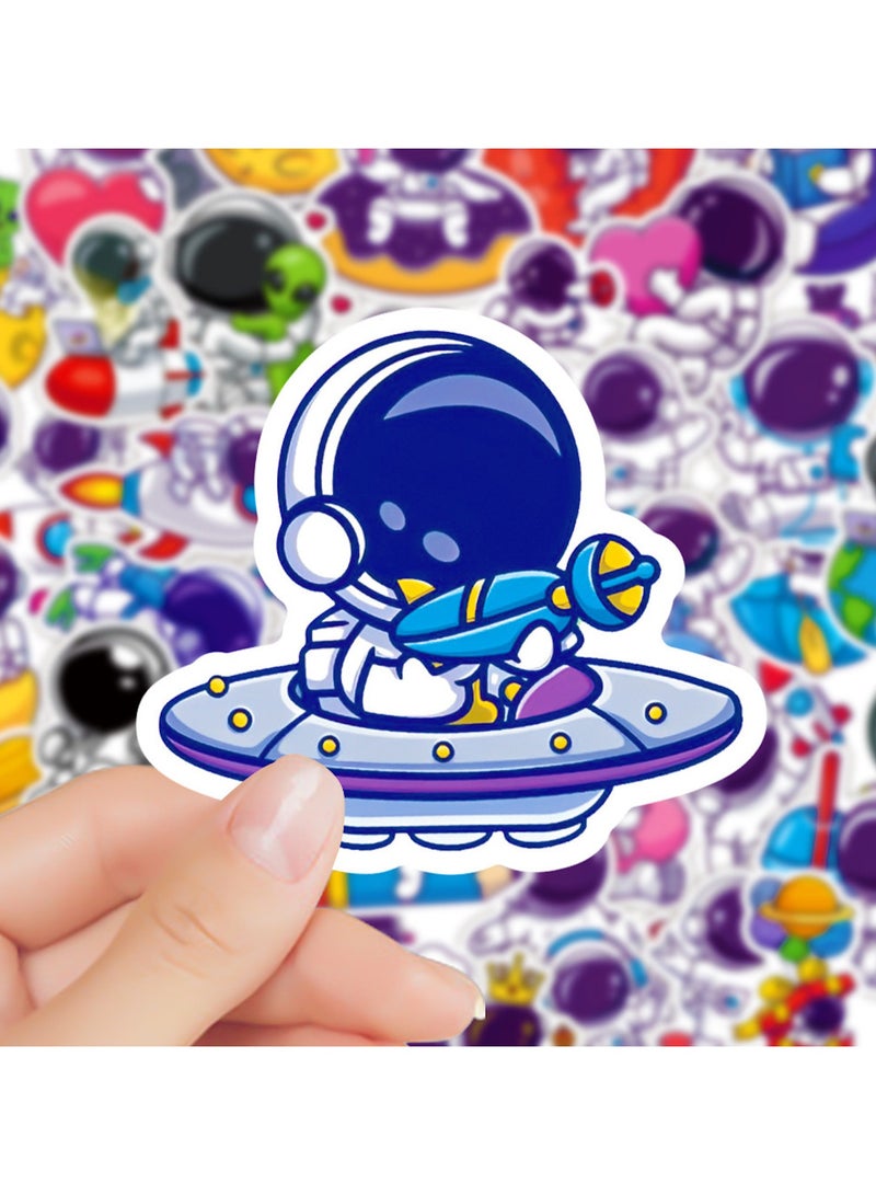 قوس قزح أورينبو 50 قطعة من ملصقات رائد الفضاء للأطفال وزجاجات المياه وملصقات الفينيل للفتيات والهواتف المحمولة والأمتعة - Image 3