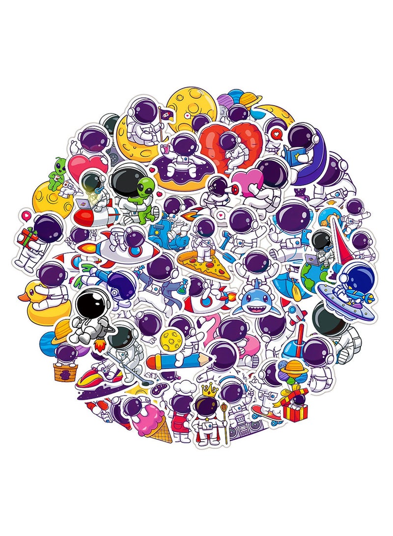 قوس قزح أورينبو 50 قطعة من ملصقات رائد الفضاء للأطفال وزجاجات المياه وملصقات الفينيل للفتيات والهواتف المحمولة والأمتعة - Image 1