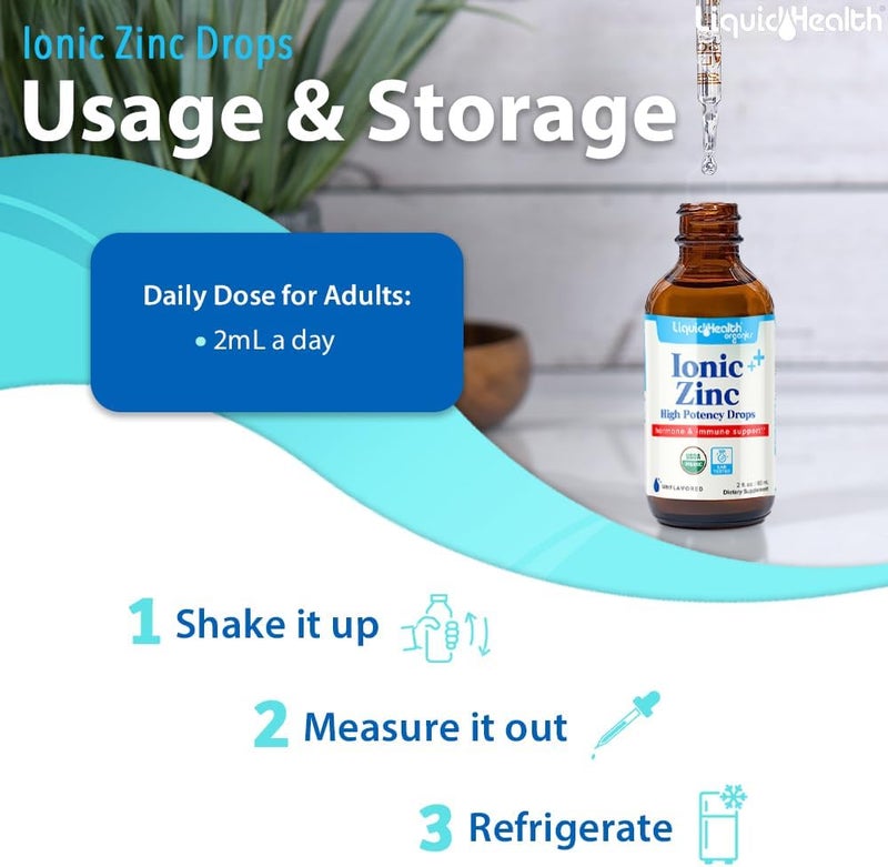 LIQUIDHEALTH قطرات الزنك الأيوني العضوي من LIQUIDHEALTH بتركيز عالٍ 2 أونصة - Image 4