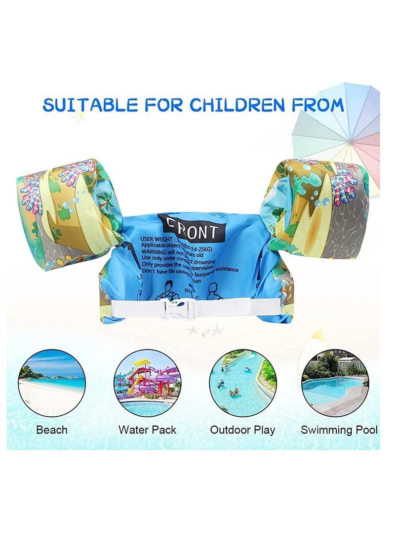 SYOSI Kids Swim Vest Arm Bands Kids Swim Vest Toddler Swimming Float Vest Baby Buoyancy Safety Swim Aid Kids Learn to Swim Training Jacket for 30-50 lbs Kids Infant Child 2-6 Years Old - Image 3