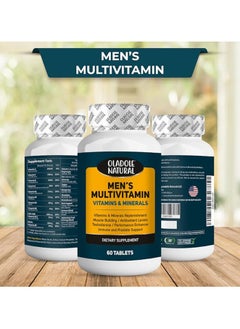 Oladole Natural Oladole Natural Men's Multivitamin - 60 Tablets | Enriched with Vitamins A, C, D, E, B1, Folate, Iron, Calcium, Magnesium, Biotin, Zinc | Supports Muscle building, Energy, & Antioxidant Protection  - Image 2