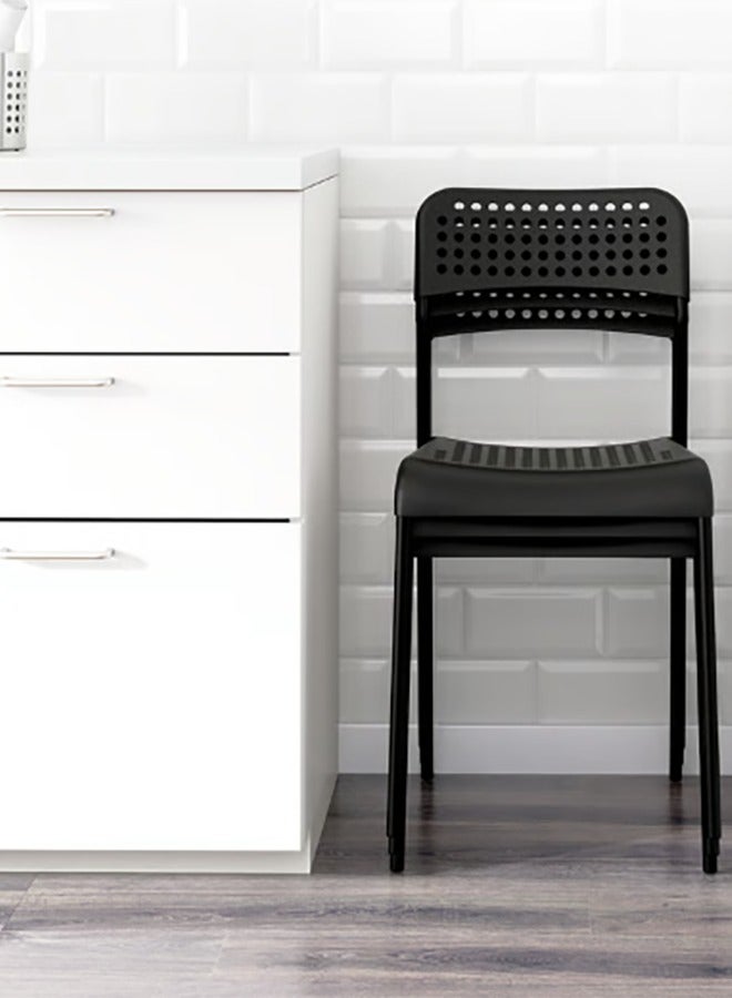 شاربدو طقم 6 كراسي عصرية خفيفة ومتينة تتحمل وزن 120 كيلو بأرجل من الفولاذ لا يحتاج لتركيب أو مسامير بطلاء البوليستر متعددة الاستخدام لغرف المعيشة وغرف النوم المطبخ المكتب - Image 2