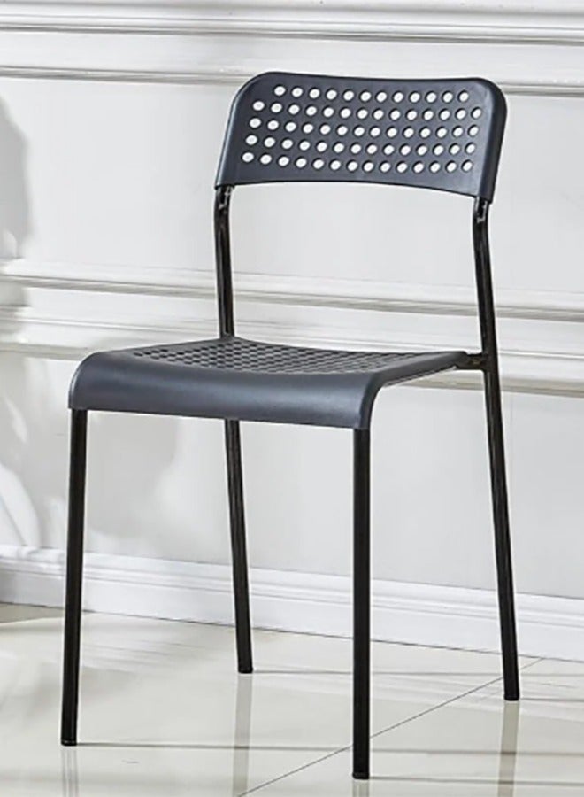 شاربدو طقم 6 كراسي عصرية خفيفة ومتينة تتحمل وزن 120 كيلو بأرجل من الفولاذ لا يحتاج لتركيب أو مسامير بطلاء البوليستر متعددة الاستخدام لغرف المعيشة وغرف النوم المطبخ المكتب - Image 5