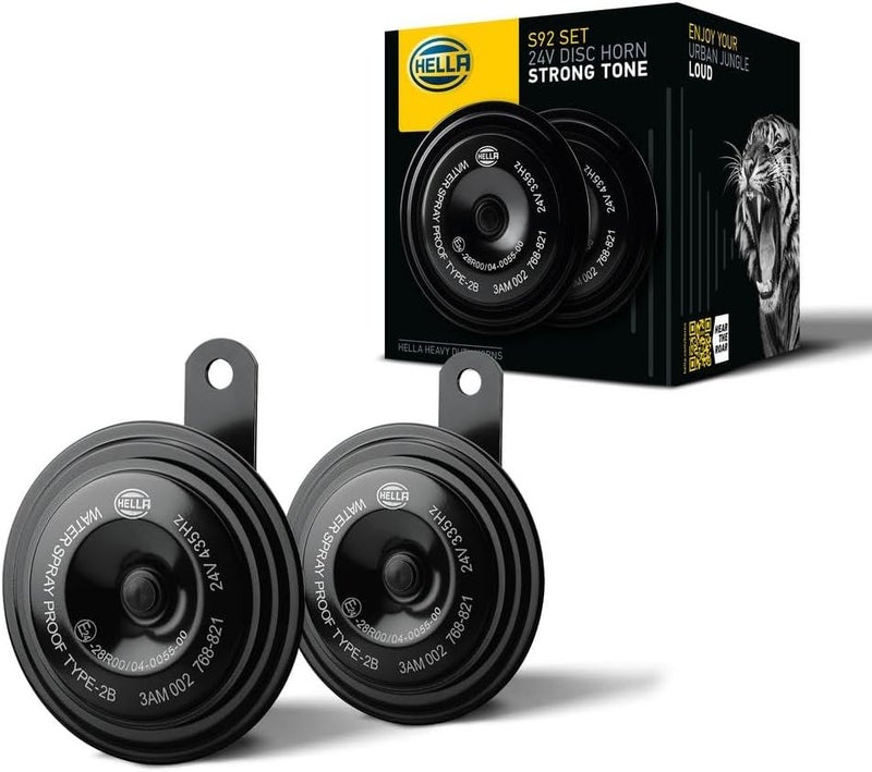 HELLA 002768821 Black 92mm 24V Disc Horn Kit (Universal Fit) Spec compliant trusted quality - Image 5
