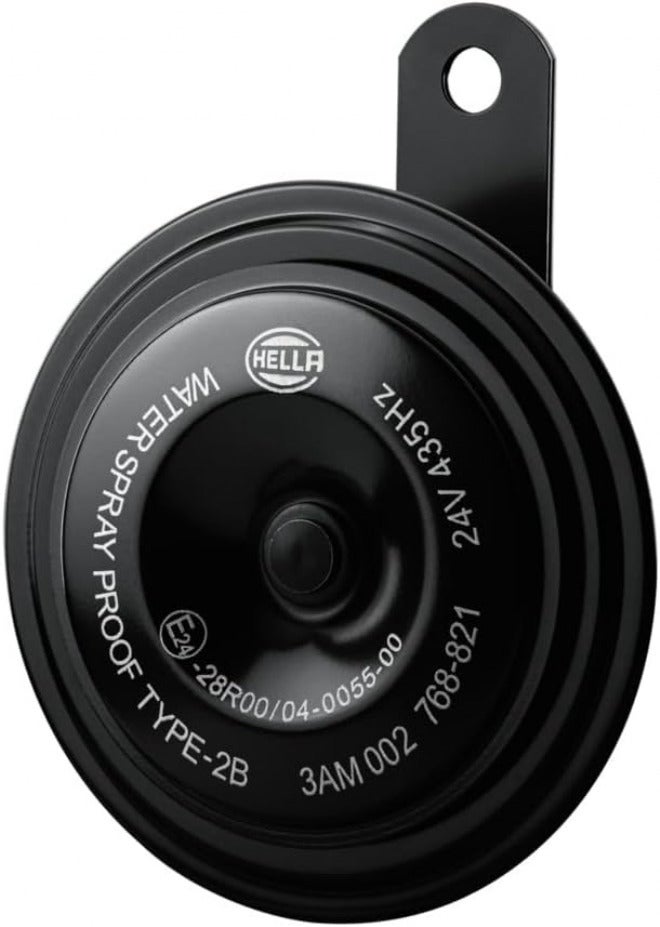 HELLA 002768821 Black 92mm 24V Disc Horn Kit (Universal Fit) Spec compliant trusted quality - Image 1