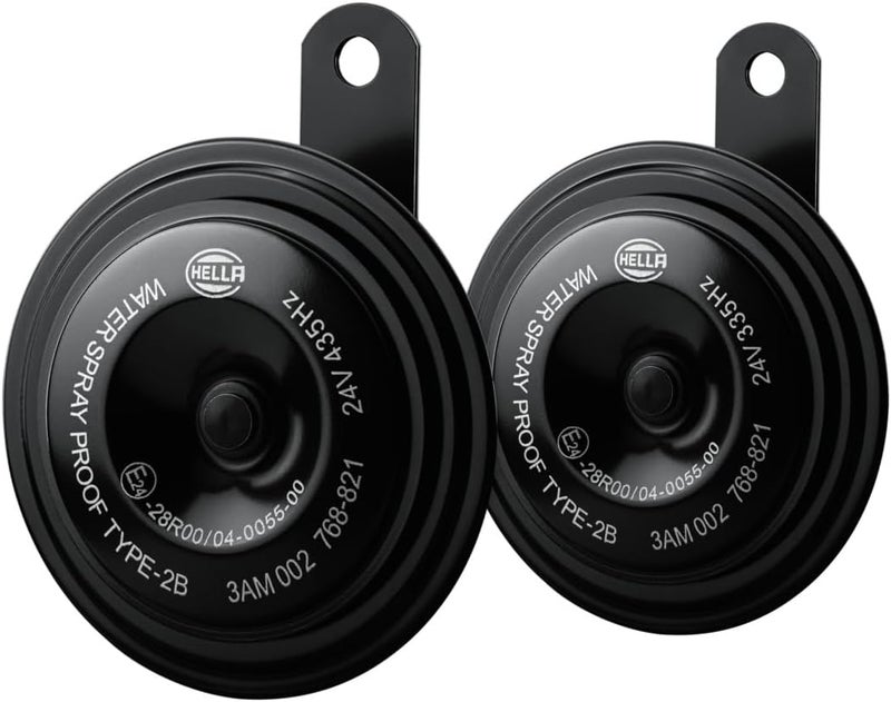 HELLA 002768821 Black 92mm 24V Disc Horn Kit (Universal Fit) Spec compliant trusted quality - Image 3