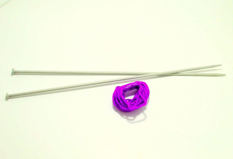 RCB ProjectsforSchool Knitting Needle No 8 Single Sided Dia 3Mm Length 25 Mm Pair of 2 Aluminium for Making Woolen Artefacts Like Sweaters Muflers Caps Multicolored