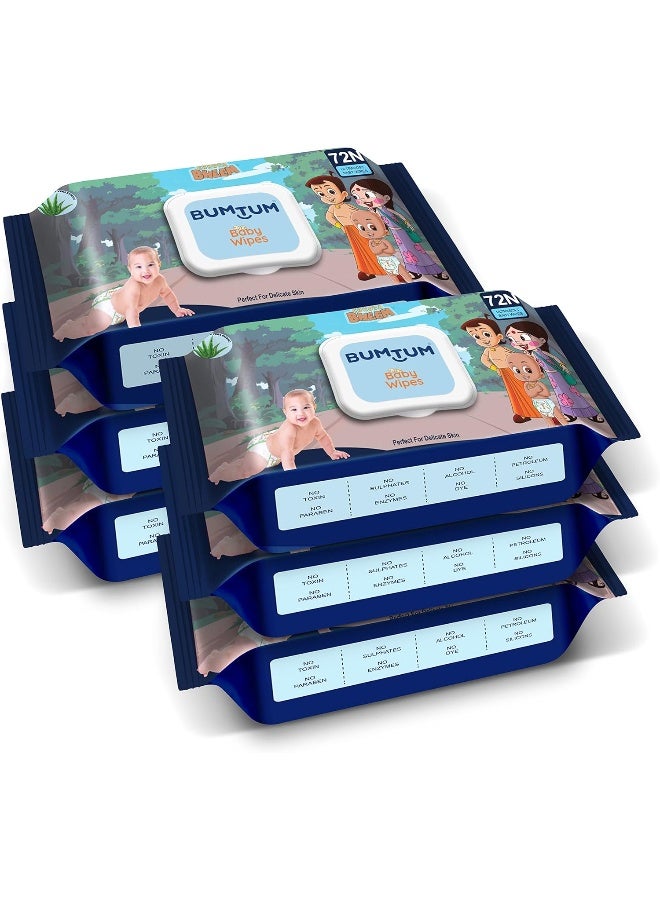 Bumtum Baby Chota Bheem Gentle Soft Moisturizing Wet Wipes With Lid - Image 1