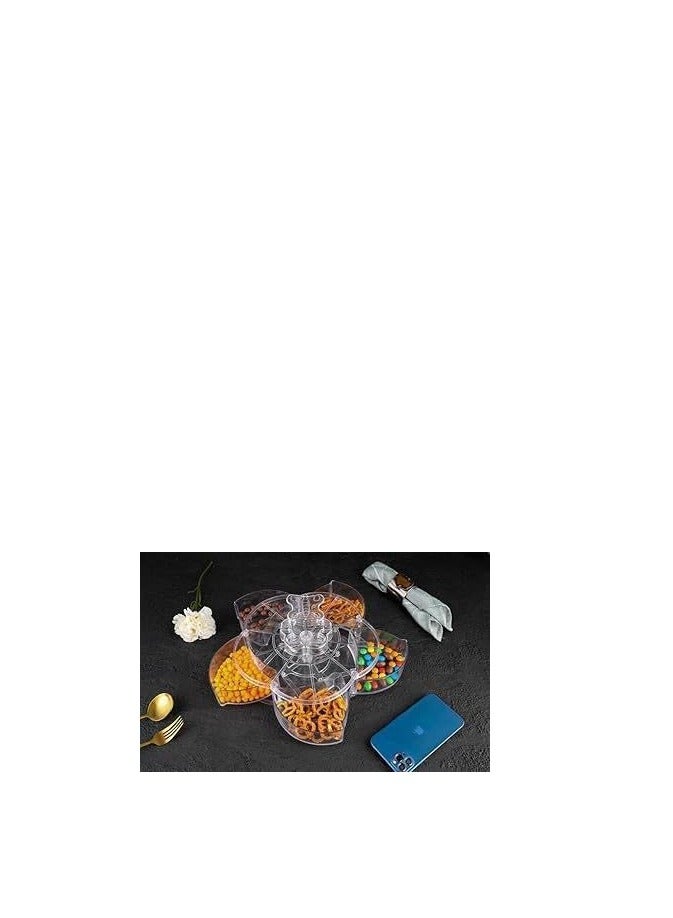Acrylic Rose Nut Serving Platter, Clear, (Number of Pieces: 1) - Image 2