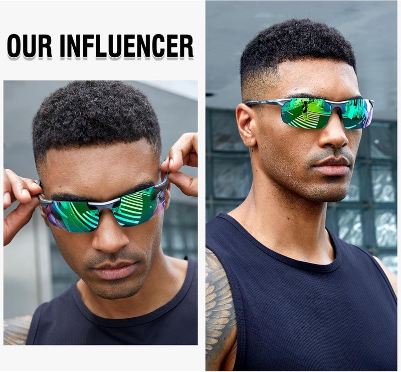 Duco Mens Sports Polarized Sunglasses UV Protection Sunglasses for Men 8177s - Image 2