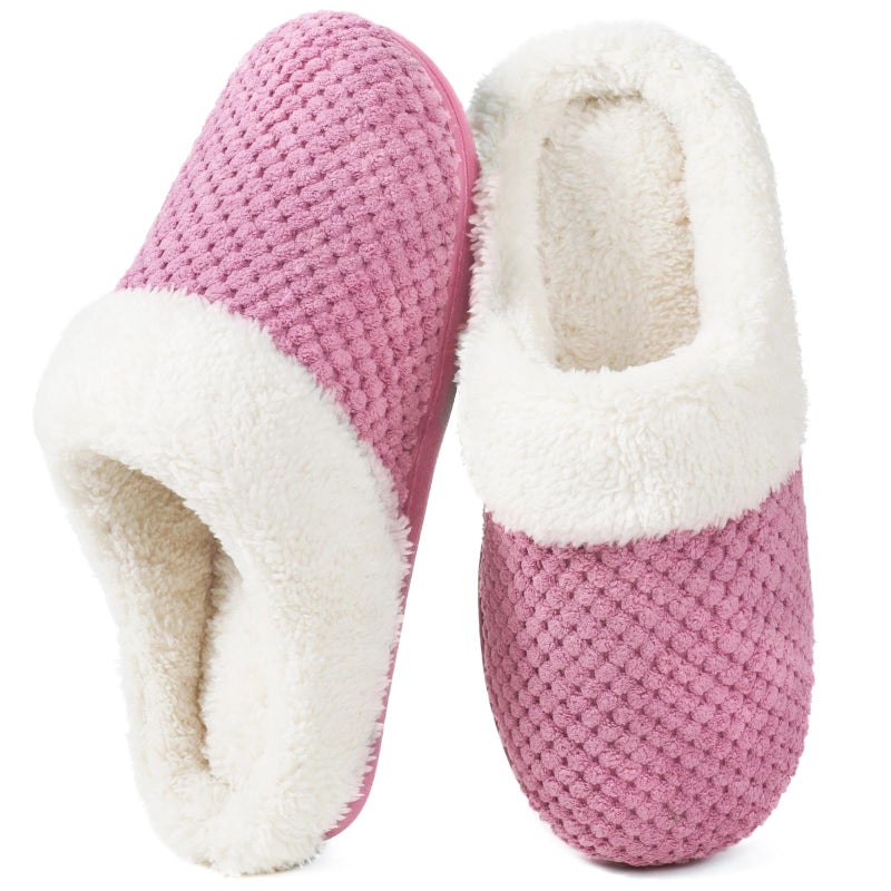 ULTRAIDEAS Women's Warm Winter House Shoes Slippers Memory Foam with Comfy Fleece, Fuzzy Slip-on Indoor Outdoor (Lavender Purple, Size 11-12) - Image 1