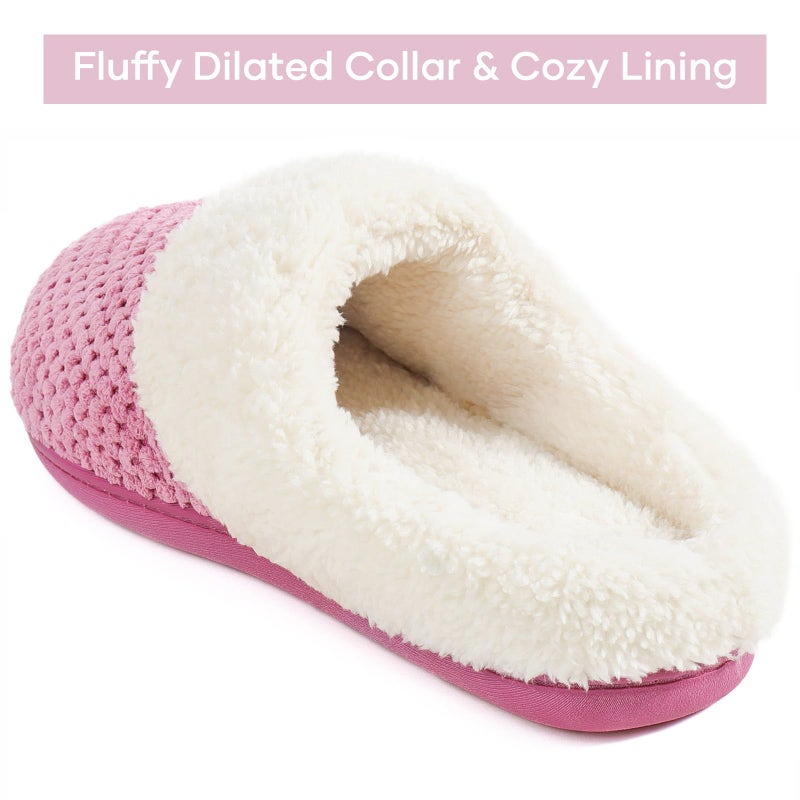 ULTRAIDEAS Women's Warm Winter House Shoes Slippers Memory Foam with Comfy Fleece, Fuzzy Slip-on Indoor Outdoor (Lavender Purple, Size 11-12) - Image 5