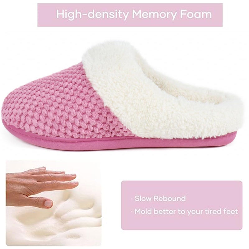 ULTRAIDEAS Women's Warm Winter House Shoes Slippers Memory Foam with Comfy Fleece, Fuzzy Slip-on Indoor Outdoor (Lavender Purple, Size 11-12) - Image 4