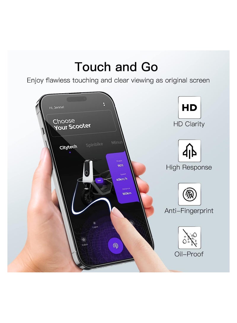 AS2 iPhone 14 Plus/13 Pro Max tempered glass Clear Screen protector -   6.7 inch (3 Pack Set) - Image 3