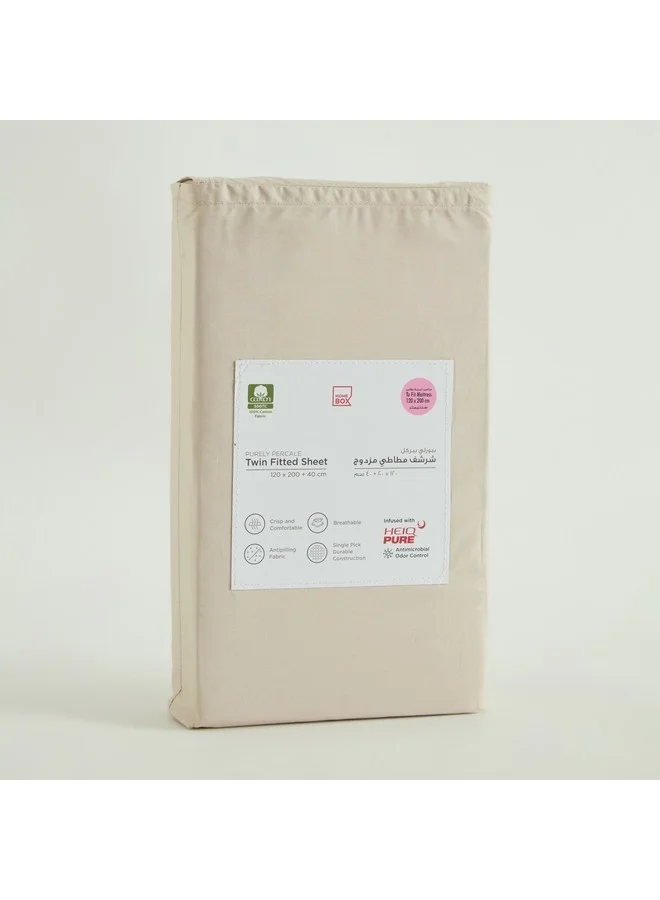 هوم بوكس شرشف سرير مزدوج Purely-percale 300TC 200 × 40 × 140 سم