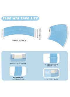 Goiple 36pcs Wig Tape for Lace Wigs Double Sided Waterproof Lace Wigs Adhesive, Tape Strips for Lace Front Wig Toupee, Hairpiece Wig Tape Hair Wig Tape for Hair Extension with Hair Wax Stick Edge Control Wax  - Image 2