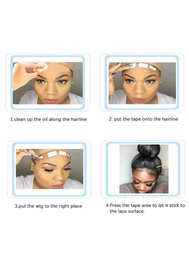 Goiple 36pcs Wig Tape for Lace Wigs Double Sided Waterproof Lace Wigs Adhesive, Tape Strips for Lace Front Wig Toupee, Hairpiece Wig Tape Hair Wig Tape for Hair Extension with Hair Wax Stick Edge Control Wax - Image 5