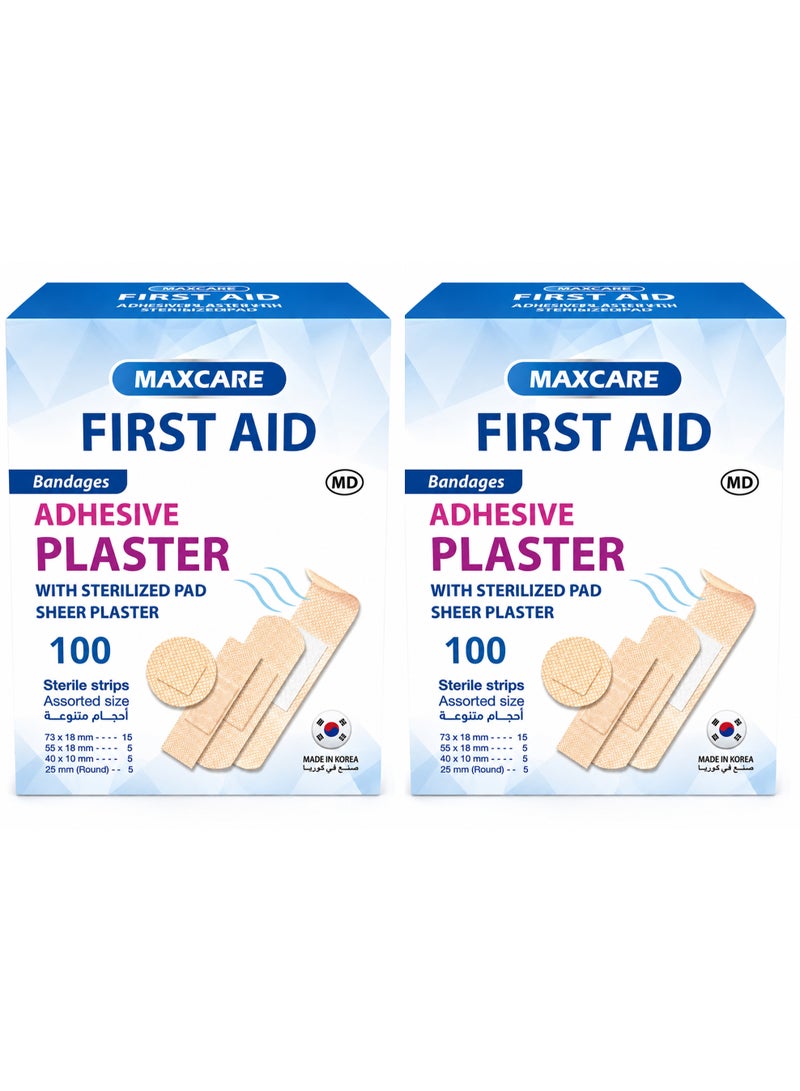 Max Care Pack Of 2 Max Care Wound Patches, 100 Pieces, Assorted Sizes - Image 1