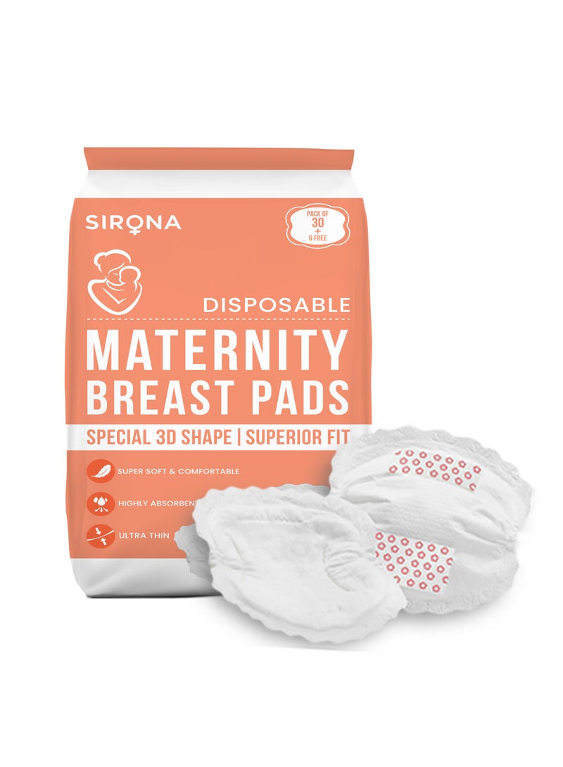 Sirona Disposable Breast Pads | Pack of 36 | with Supersoft, Ultra Thin & Super Absorbent - Image 1