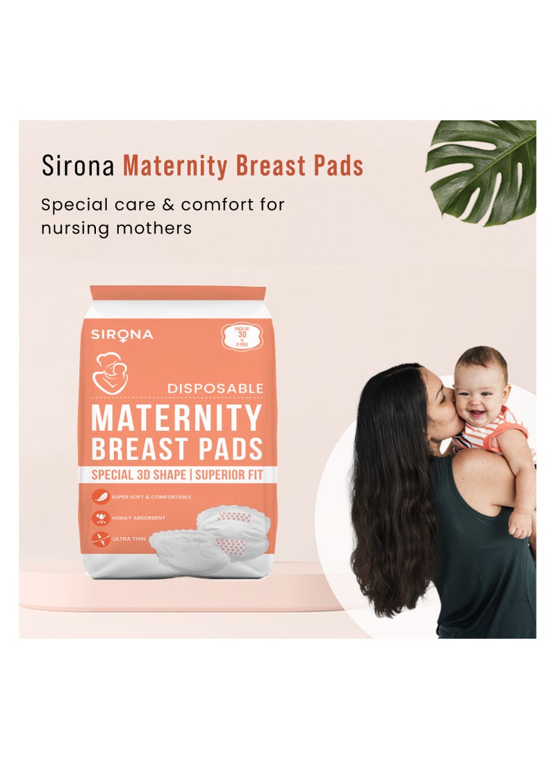 Sirona Disposable Breast Pads | Pack of 36 | with Supersoft, Ultra Thin & Super Absorbent - Image 2