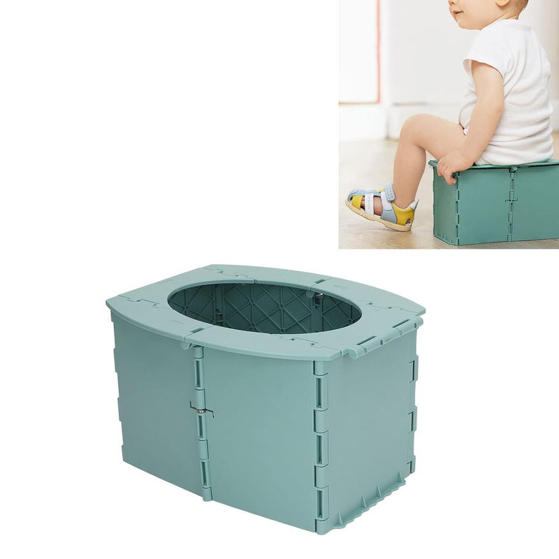 YWBL-WH Toddler Potty, Portable Foldable Travel Toilet Seat, Reusable Training Chair for Kids on Camping Trips and Long Car Rides (Green) - Image 5