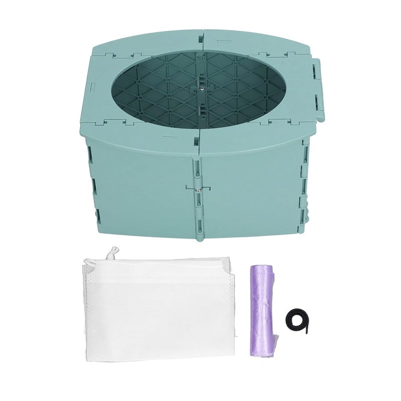 YWBL-WH Toddler Potty, Portable Foldable Travel Toilet Seat, Reusable Training Chair for Kids on Camping Trips and Long Car Rides (Green) - Image 1