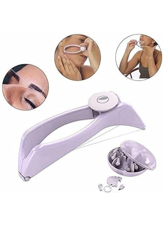 Generic - Eyebrow Face and Body Hair Threading and Removal System Tweezers for eyebrows, threading tool, threading machine for women, threading epilators for women (Purple) - Image 1