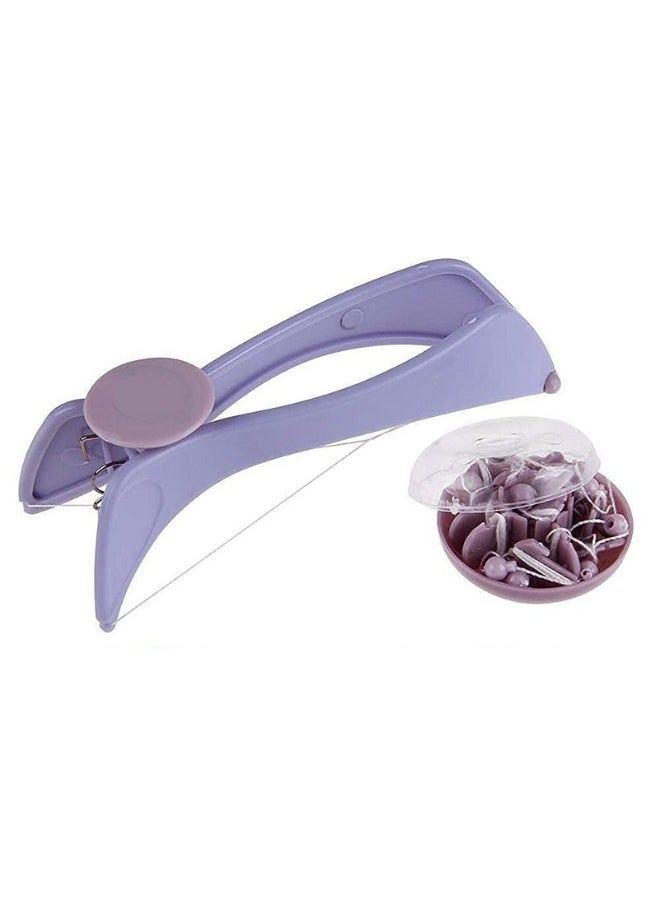 Generic - Eyebrow Face and Body Hair Threading and Removal System Tweezers for eyebrows, threading tool, threading machine for women, threading epilators for women (Purple) - Image 1