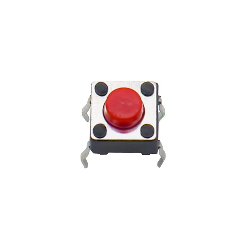 UNIVERSAL HUB زر ضغط 4PIN 6X6X5MM أحمر حسي عبوة من 100 - Image 2