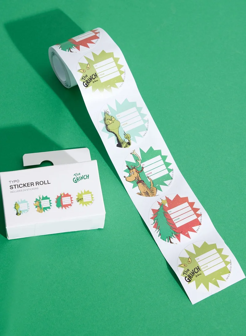 Typo The Grinch Christmas Sticker Roll