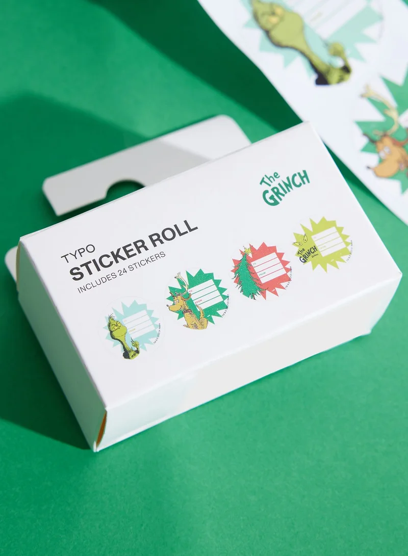 Typo The Grinch Christmas Sticker Roll