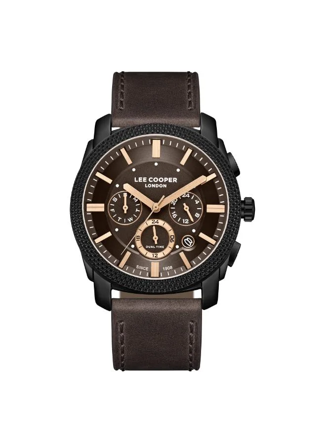 لي كوبر Men's Leather Multi Function Watch LC08178.642 - 42 mm