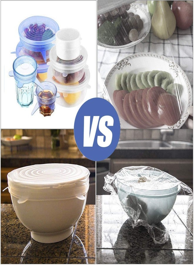 HOTFIX Silicone Stretch Lids, Food Cover For Freezer Microwave Oven Dishwasher Safe Fresh-Keeping Flexible Covers for Utensils, Dishes, Plates Jars, Cans, Mugs, Bowl Covers Food Safety Seal Lids (18) - Image 3