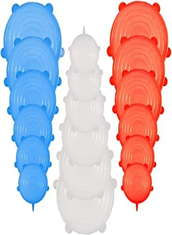 HOTFIX Silicone Stretch Lids, Food Cover For Freezer Microwave Oven Dishwasher Safe Fresh-Keeping Flexible Covers for Utensils, Dishes, Plates Jars, Cans, Mugs, Bowl Covers Food Safety Seal Lids (18) - Image 1