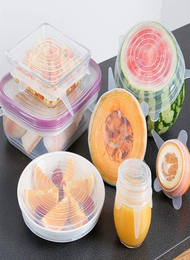 HOTFIX Silicone Stretch Lids, Food Cover For Freezer Microwave Oven Dishwasher Safe Fresh-Keeping Flexible Covers for Utensils, Dishes, Plates Jars, Cans, Mugs, Bowl Covers Food Safety Seal Lids (18) - Image 2