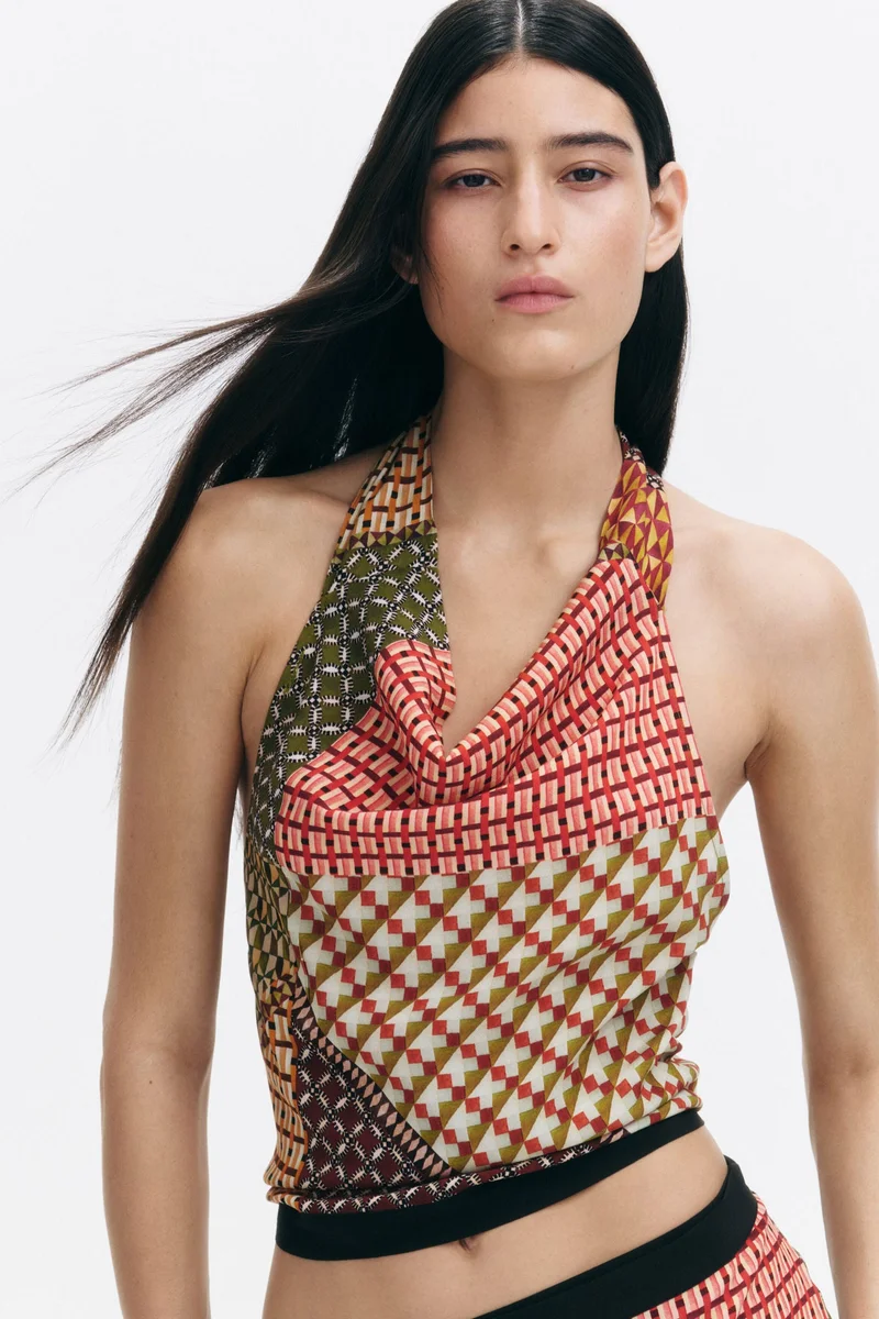 H&M Cowl-neck halterneck top