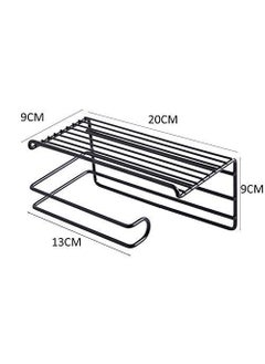 Marlac Wood Marlac Wood 1 Pc Adhesive Toilet Paper Holder with Shelf WallMounted Tissue Paper Roll Towel Holder Storage Rack Standard Size Black  - Image 2
