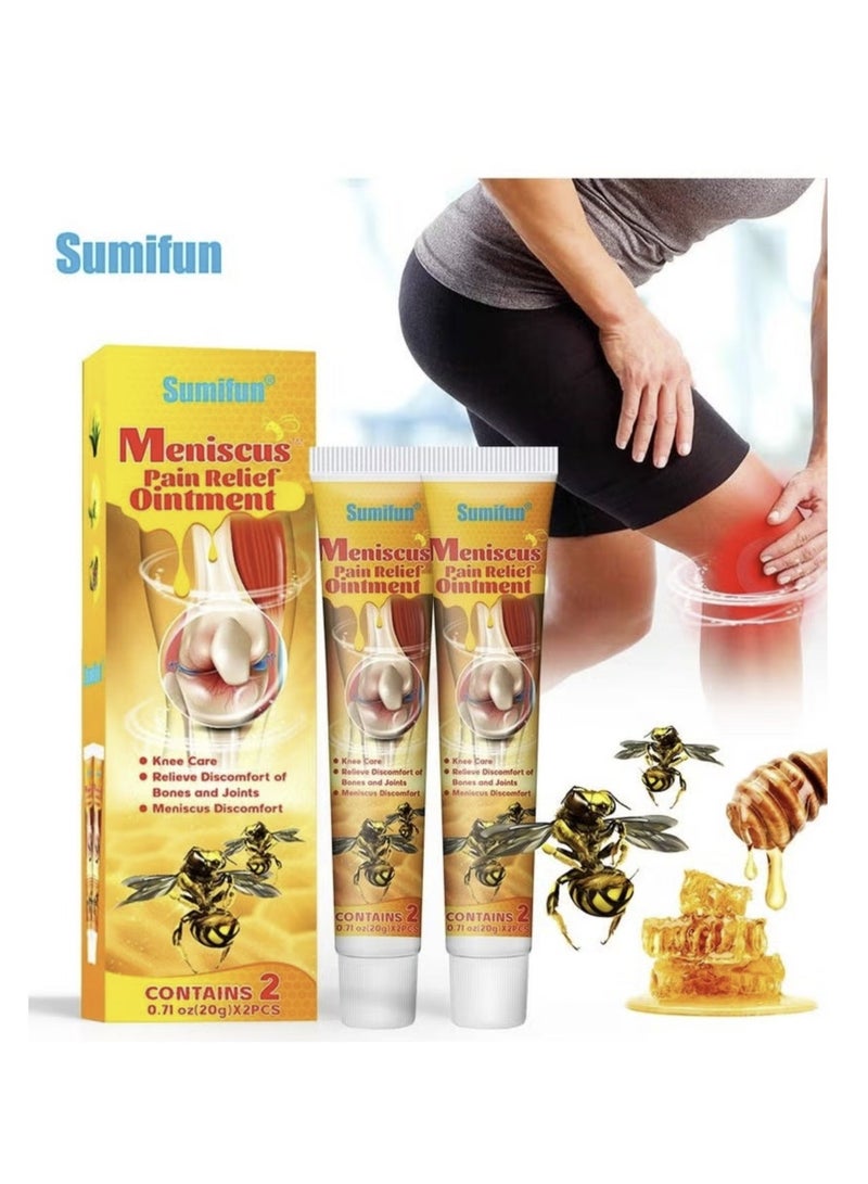Sumifun (2pcs) - Sumifun meniscus pain relief ointment - relieve pain Relieve pain in neck, shoulders, back, hips, joints, muscles, knees and feet muscle pain relief cream pain - Image 1