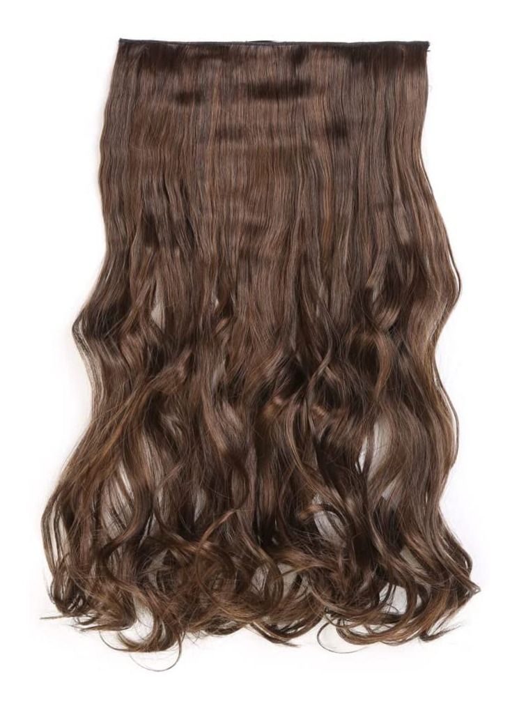 Estelle Eestelle full head one-piece long straight and Body Wave hair extension, with 5 clips, suitable for women and girls (#2M30, Body Wave) - Image 2