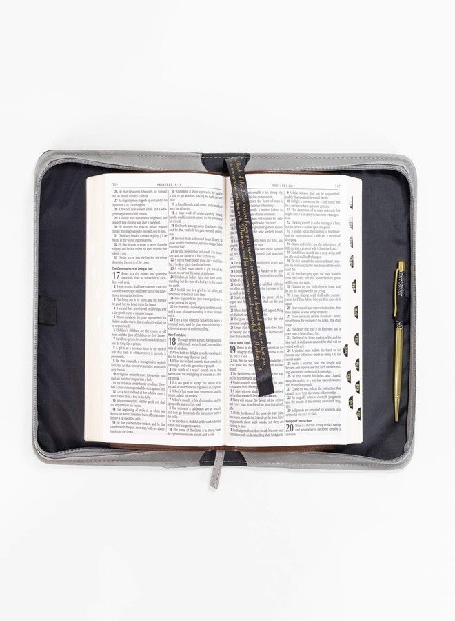 Divinity Boutique "Divinity Boutique Bible Business Report Cover (25718) | Fits Bibles up to 10" X 7" X 1.50", Black/Gray, x-Large - Image 4