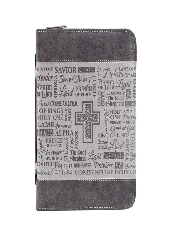 Divinity Boutique "Divinity Boutique Bible Business Report Cover (25718) | Fits Bibles up to 10" X 7" X 1.50", Black/Gray, x-Large - Image 1