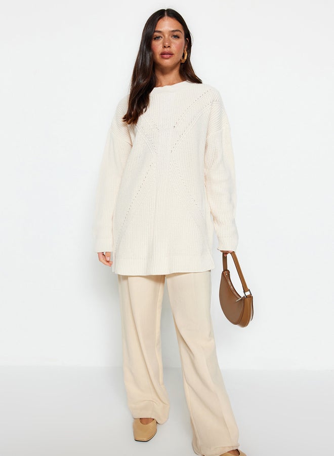 trendyol Stone Crew Neck Knitwear Sweater - Image 3