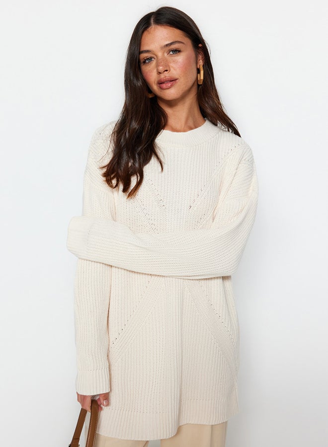 trendyol Stone Crew Neck Knitwear Sweater - Image 2