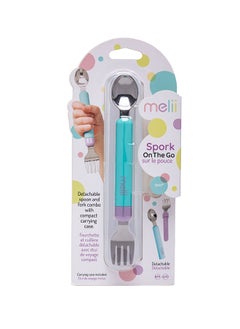 melii Baby Travel Utensils - Blue And Purple  - Image 1
