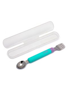 melii Baby Travel Utensils - Blue And Purple  - Image 3