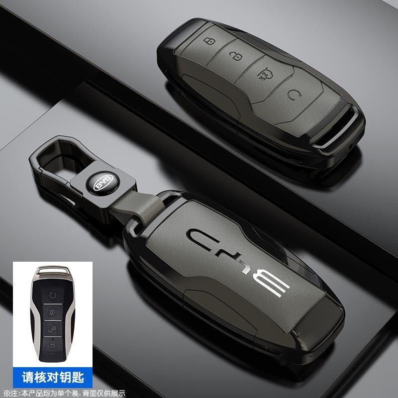 BYD Keychain Cover for BYD Qin PLUS, Seal 06, Dolphin, Seagull, Qin L, Han DMI, Tang, Song Pro, Yuan - Zinc Alloy - Image 1